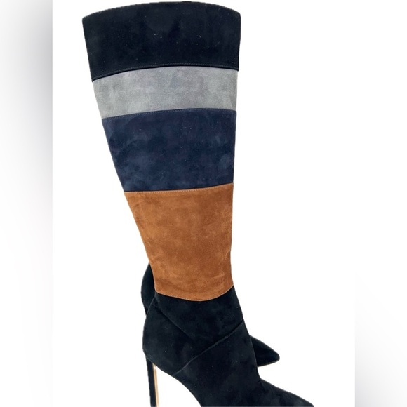 Nine West Toprank Colorblock Suede Boots - Size 5 - Picture 7 of 16